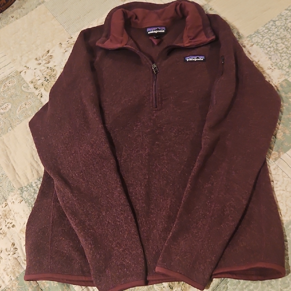 Patagonia Burgundy Quarter-Zip Fleece